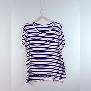 CJLA ☀️L STRIPED RED/WHITE/BLUE TEE